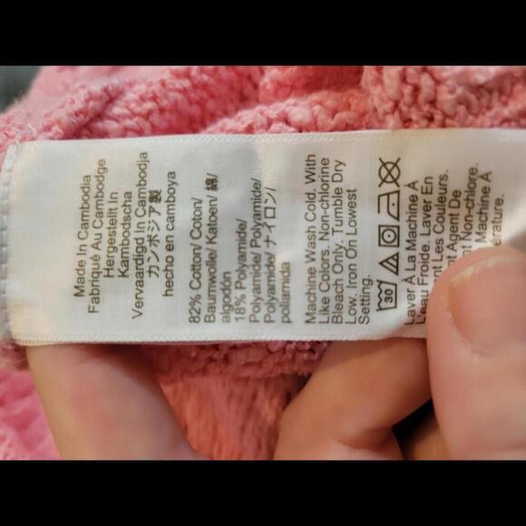 J Crew XXS pink cotton blend v neck sweater - Picture 4 of 4